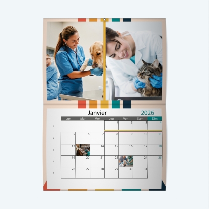 Calendrier agrafé Photo Date