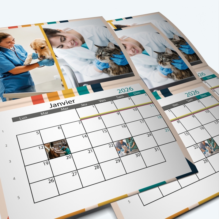 Calendrier agrafé Photo Date