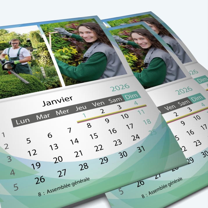 Calendrier agrafé Classic - Minimum de commande : 25 exemplaires