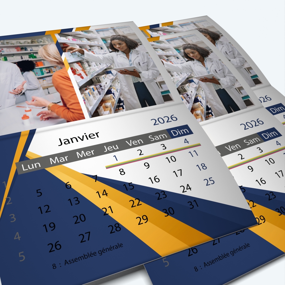Calendrier agrafé Classic - Minimum de commande : 25 exemplaires