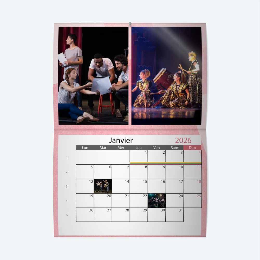 Calendrier agrafé Photo Date