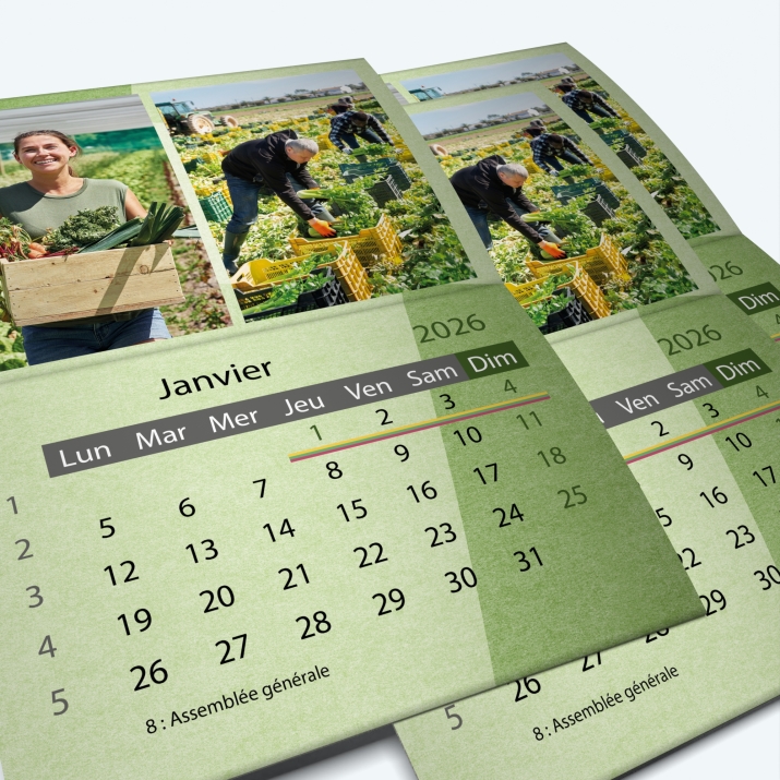 Calendrier agrafé Classic - Minimum de commande : 25 exemplaires