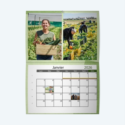 Calendrier agrafé Photo Date