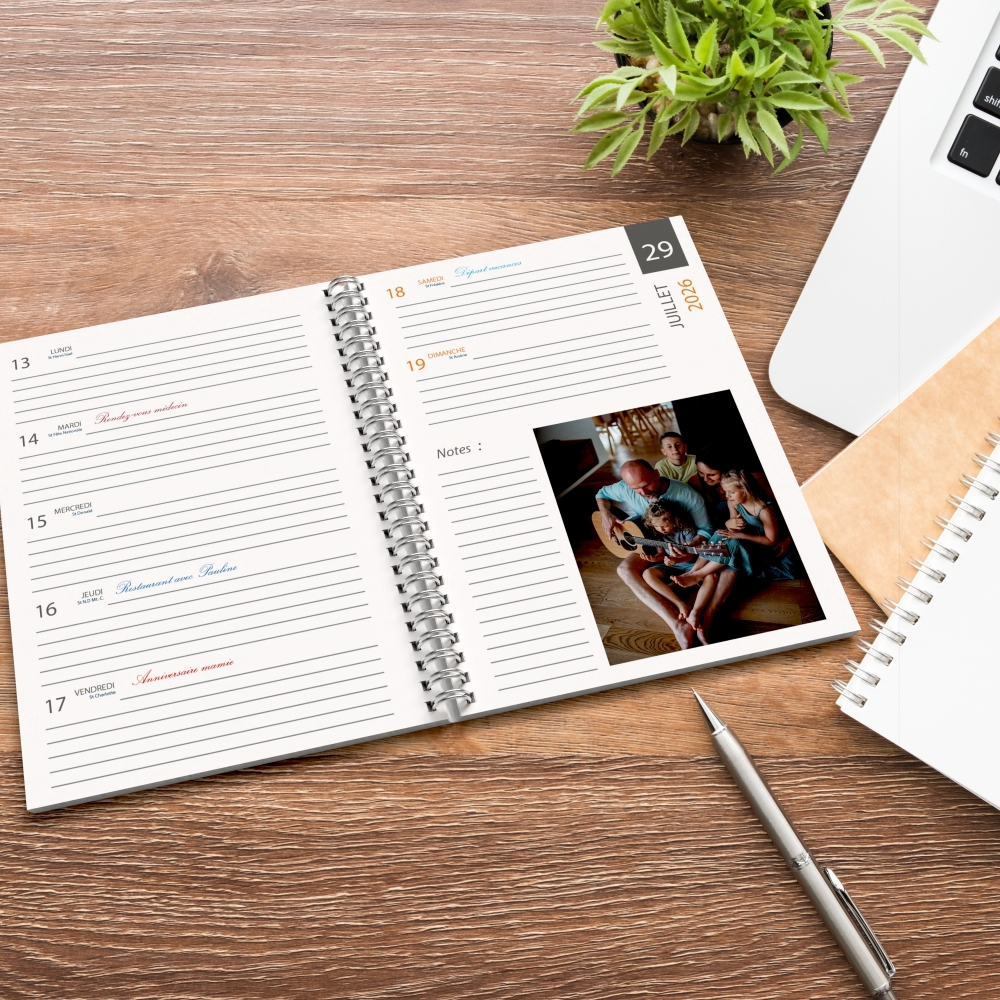 Agenda photo personnalisé