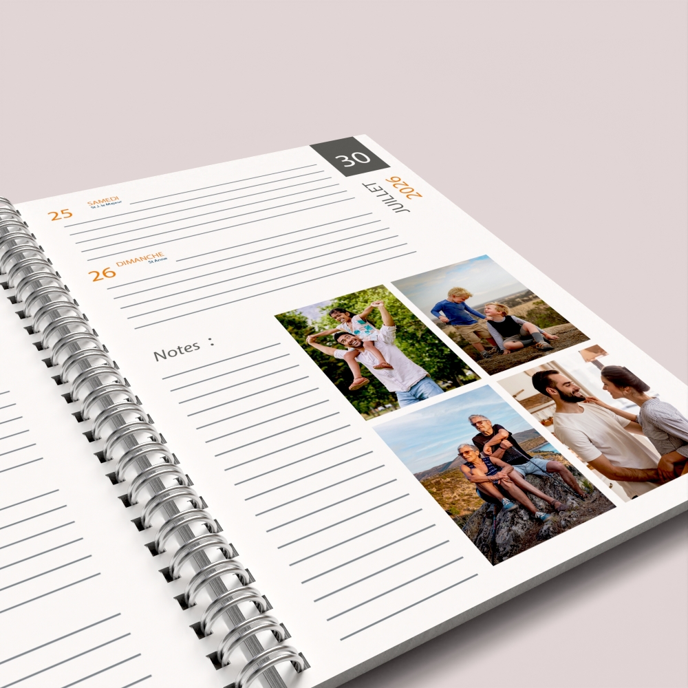 Agenda photo personnalisé