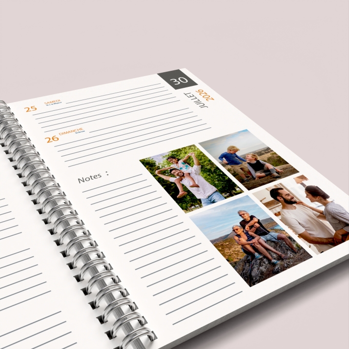 Agenda photo personnalisé
