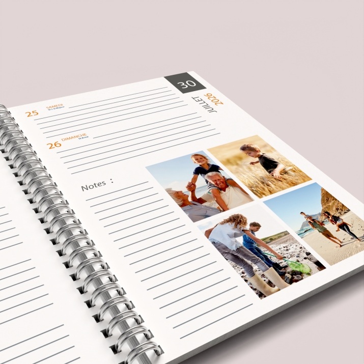 Agenda photo personnalisé