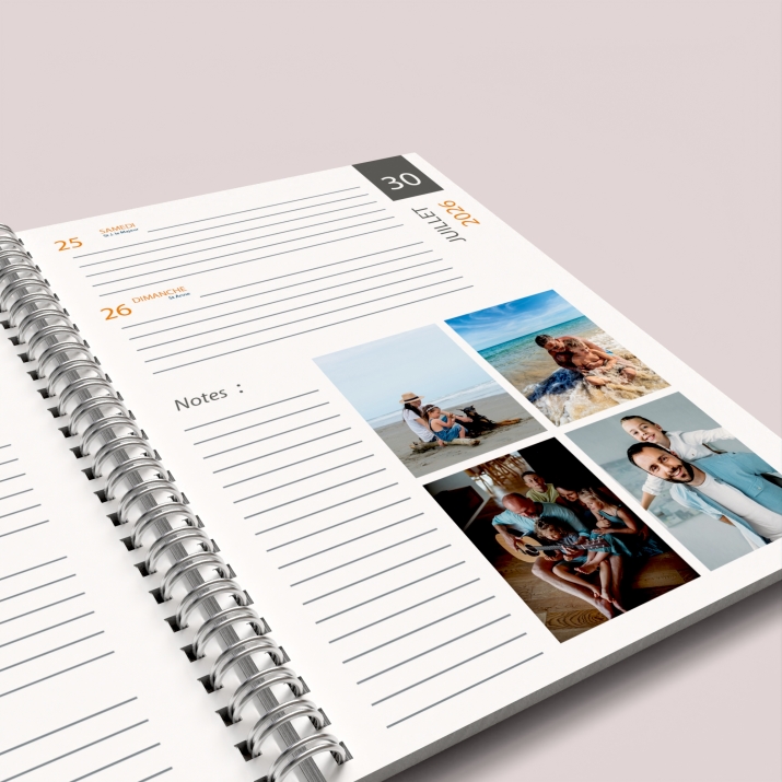 Agenda photo personnalisé
