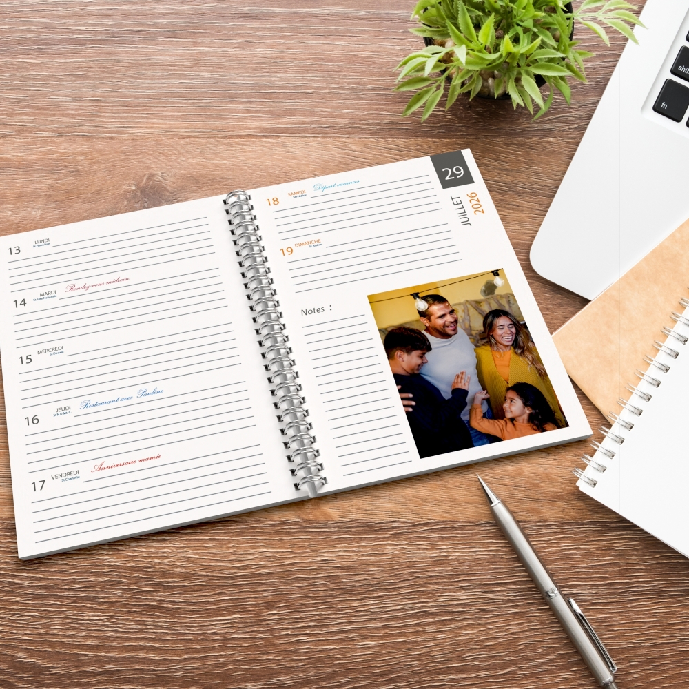 Agenda photo personnalisé