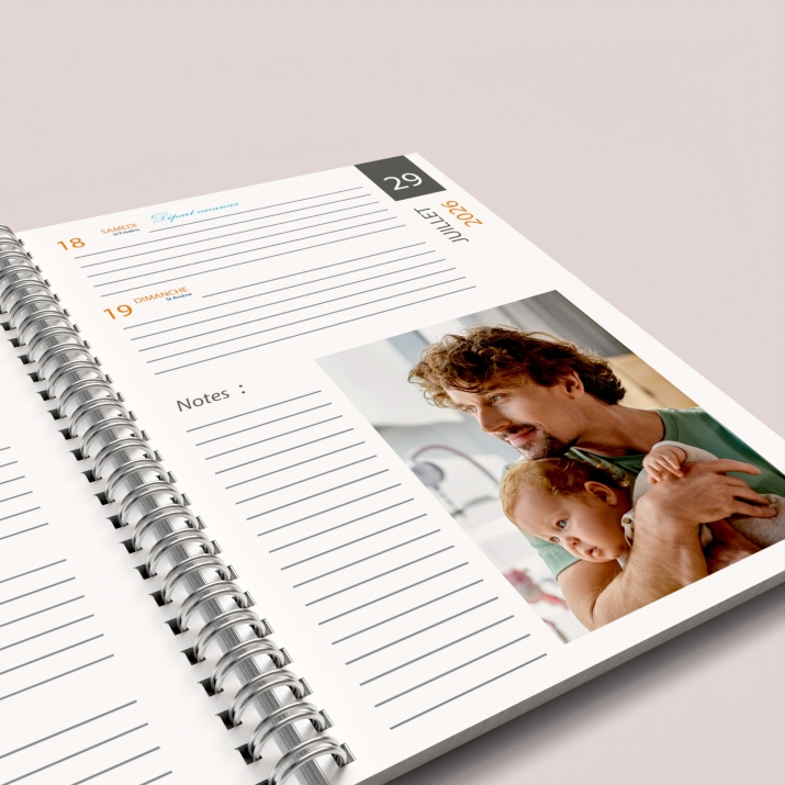 Agenda photo personnalisé