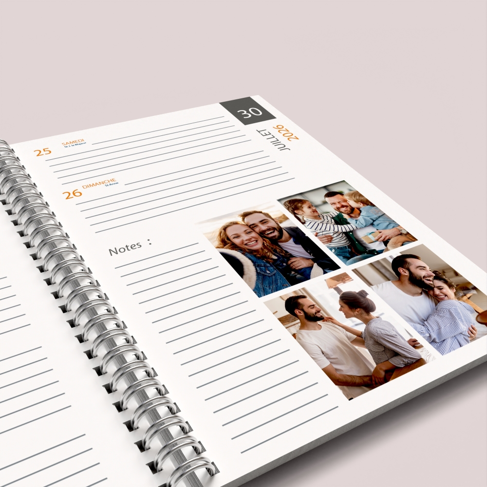 Agenda photo personnalisé