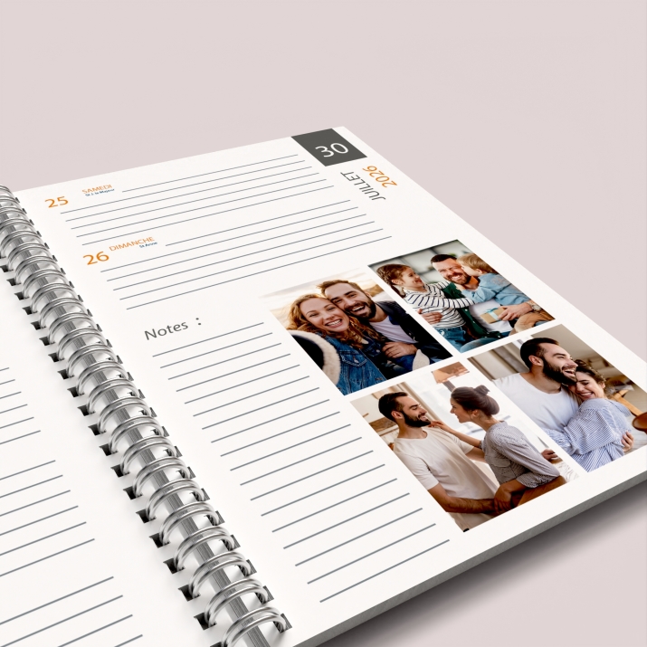 Agenda photo personnalisé