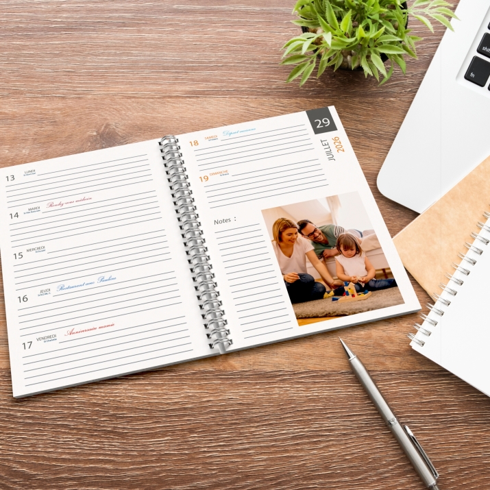 Agenda photo personnalisé