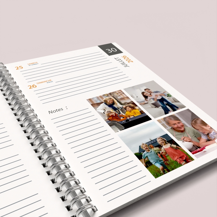 Agenda photo personnalisé