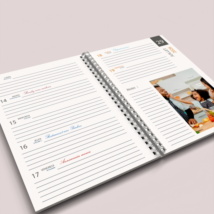 Agenda photo personnalisé