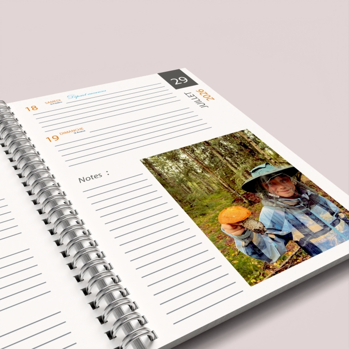 Agenda photo personnalisé