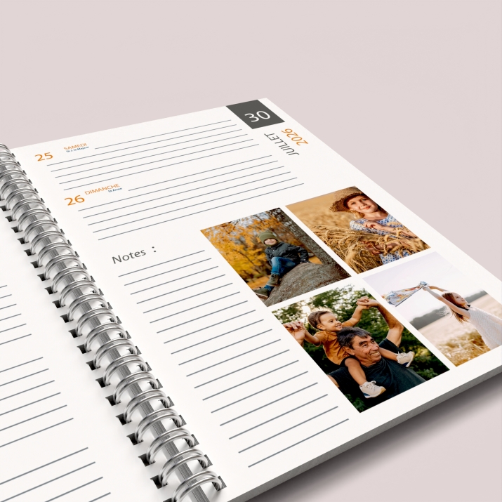 Agenda photo personnalisé