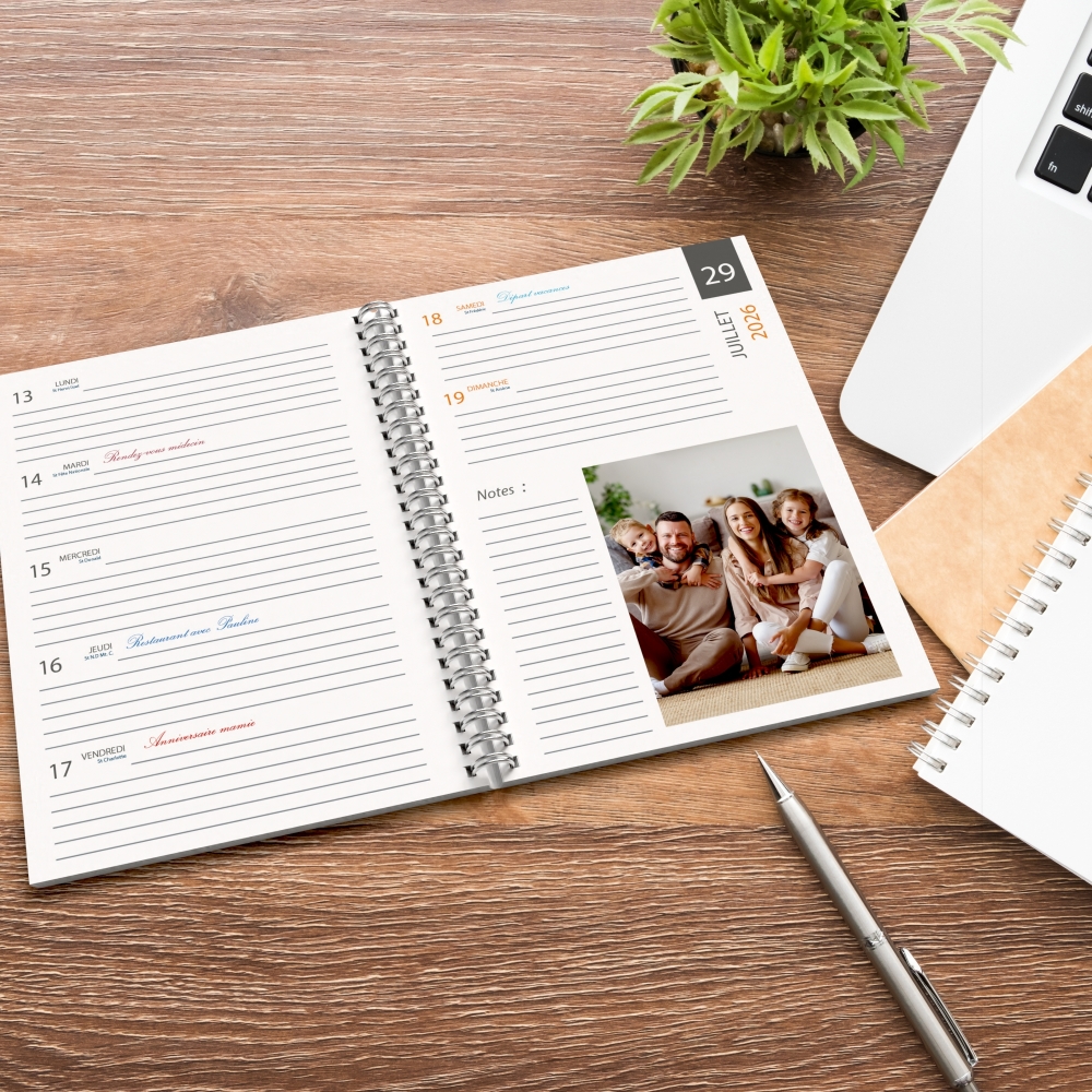 Agenda photo personnalisé