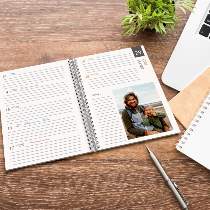 Agenda photo personnalisé