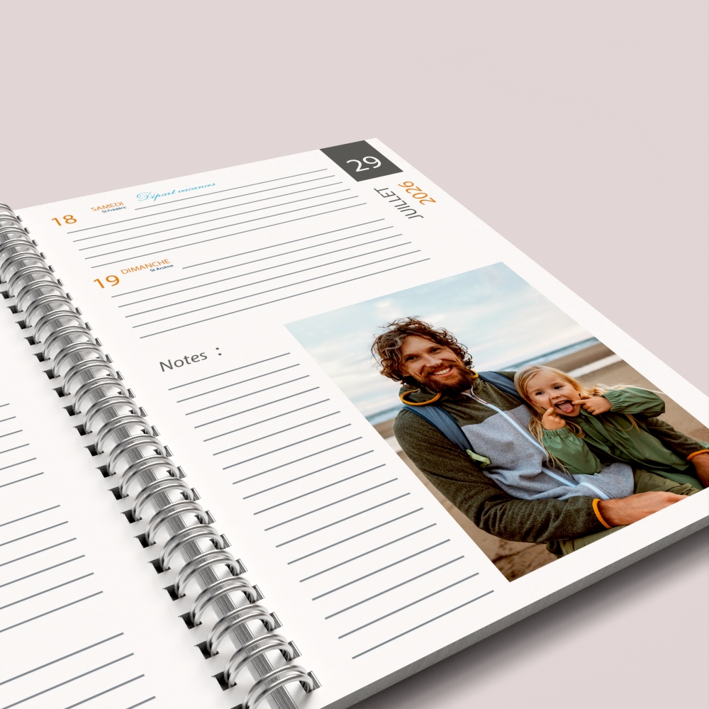 Agenda photo personnalisé