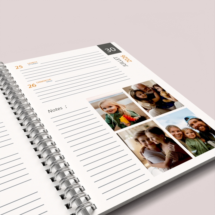 Agenda photo personnalisé