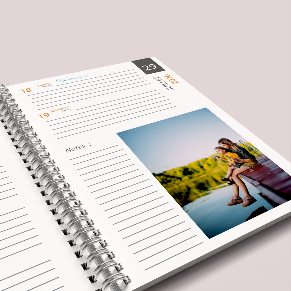 Agenda photo personnalisé
