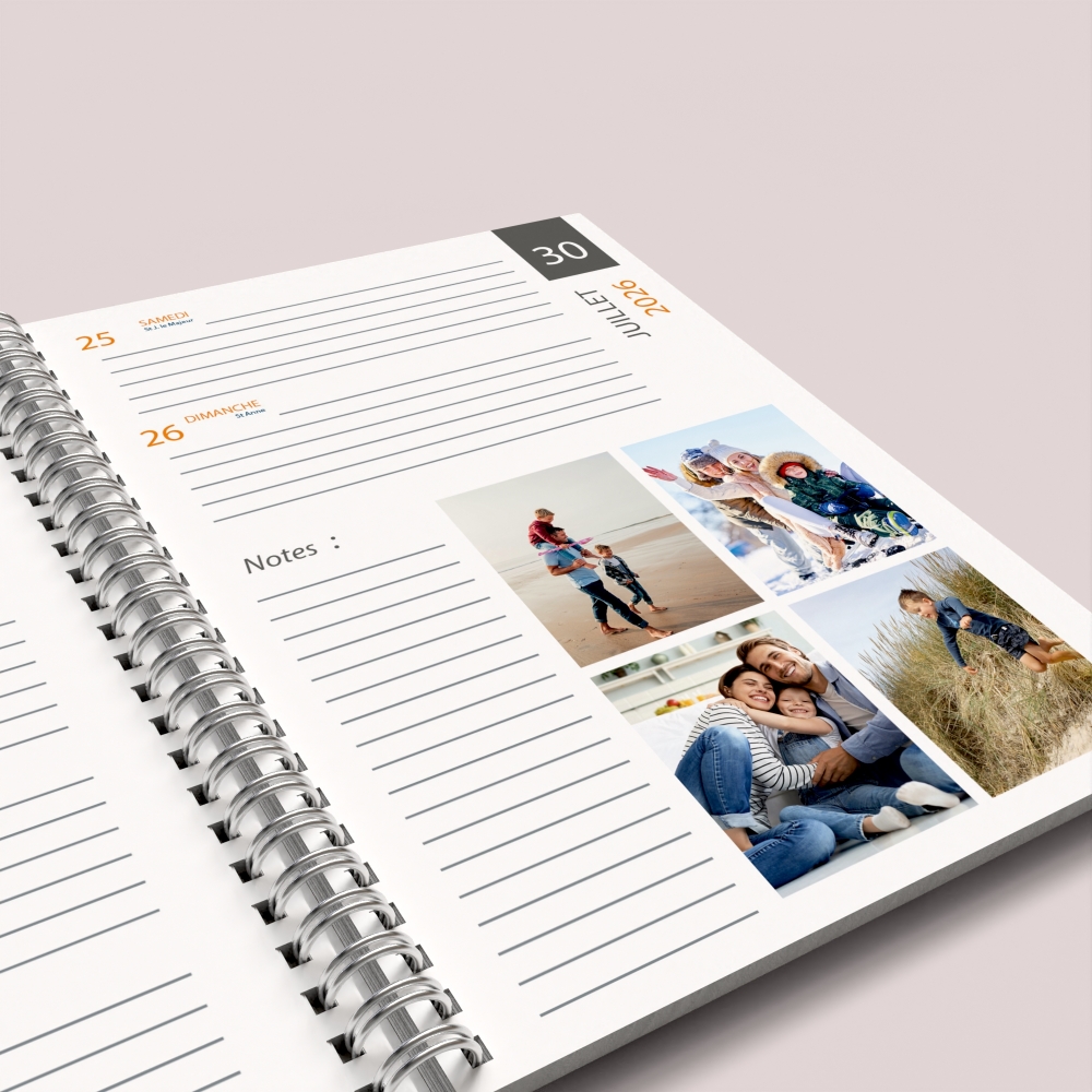 Agenda photo personnalisé