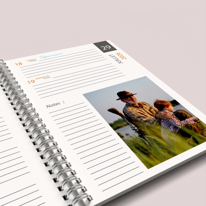 Agenda photo personnalisé