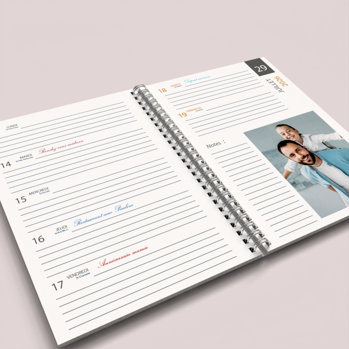 Agenda photo personnalisé