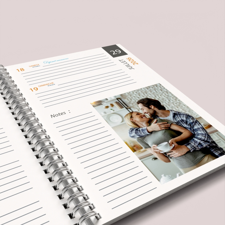 Agenda photo personnalisé