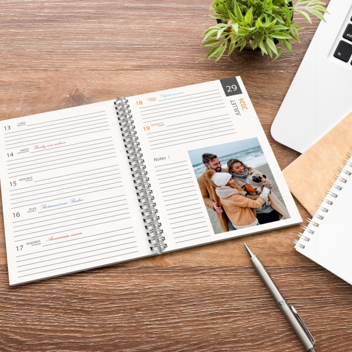 Agenda photo personnalisé