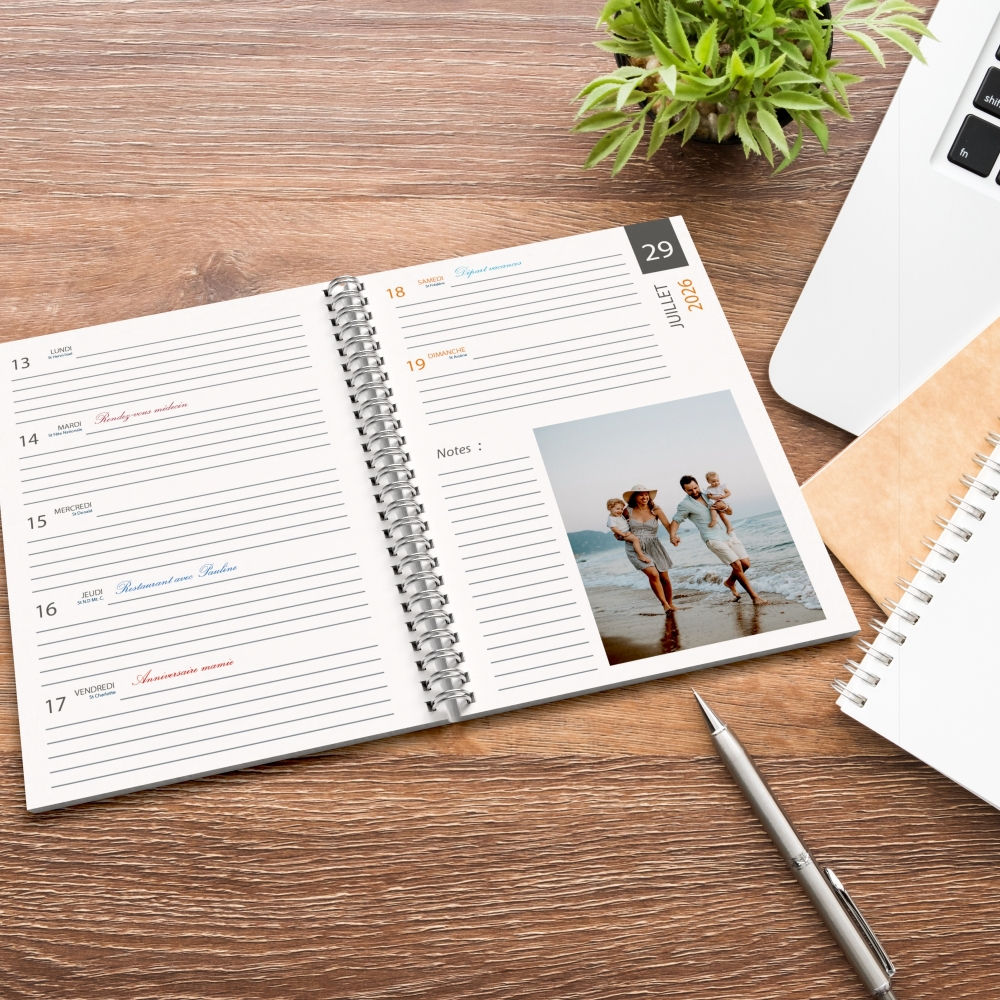 Agenda photo personnalisé