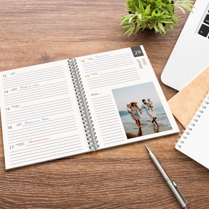 Agenda photo personnalisé