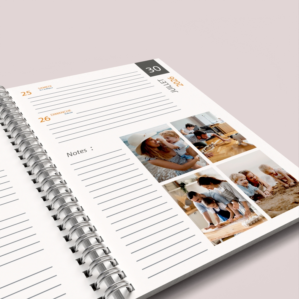 Agenda photo personnalisé