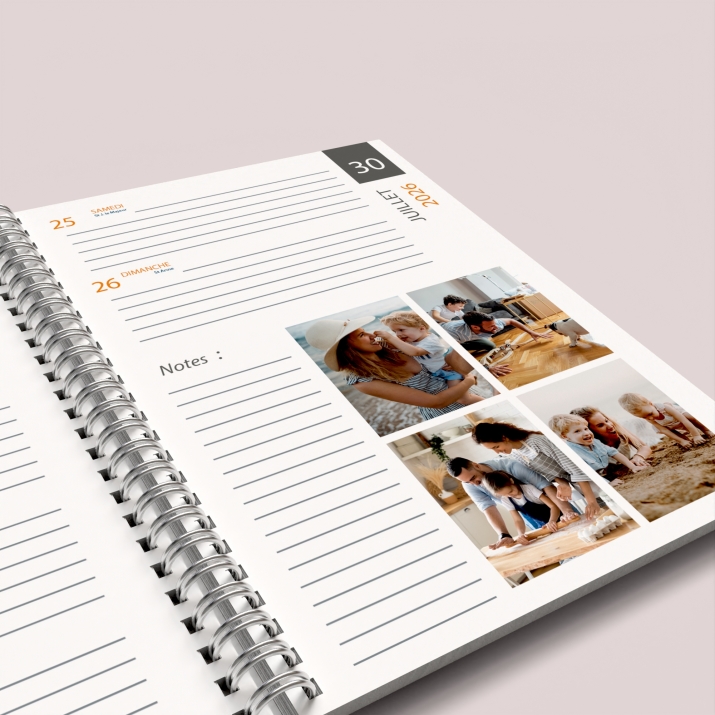 Agenda photo personnalisé