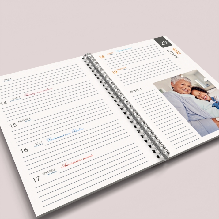 Agenda photo personnalisé