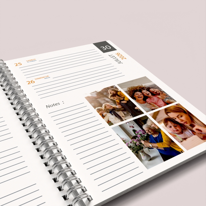 Agenda photo personnalisé