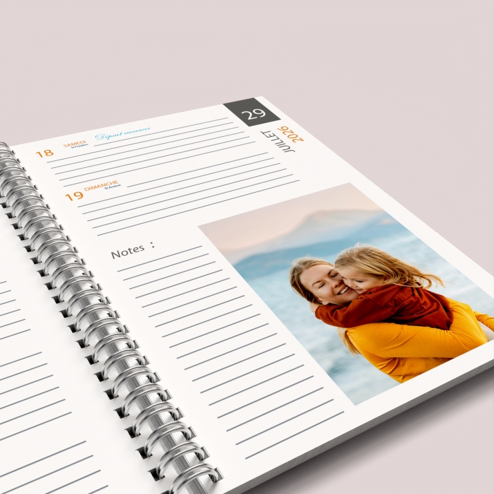 Agenda photo personnalisé