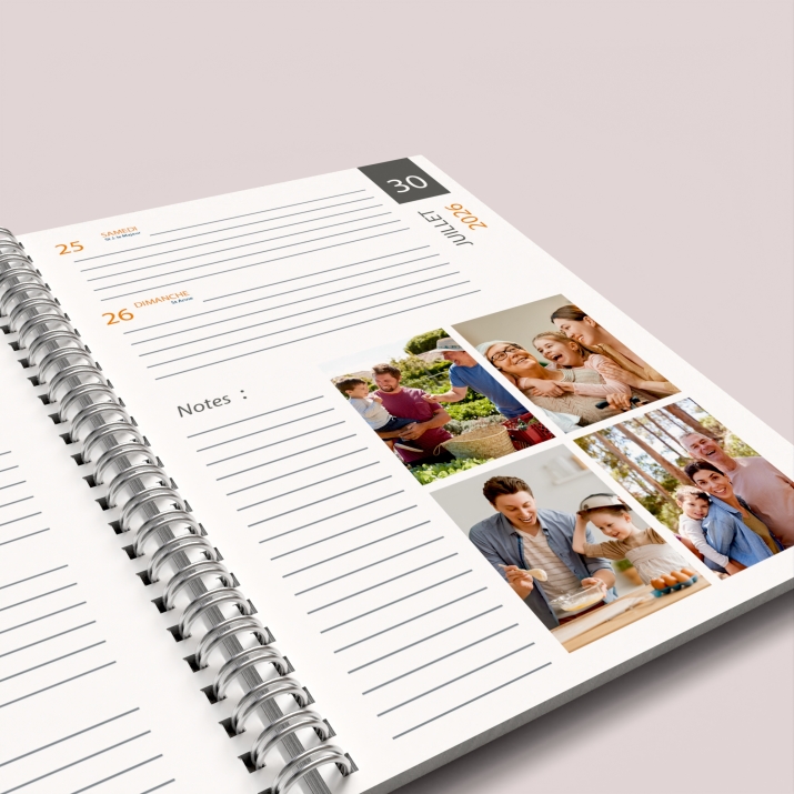 Agenda photo personnalisé