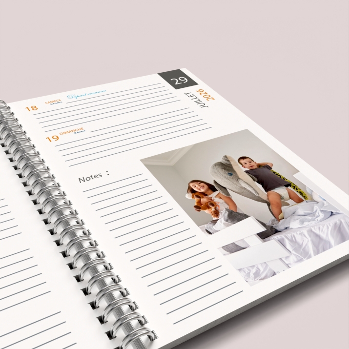 Agenda photo personnalisé