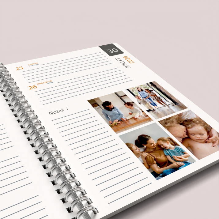 Agenda photo personnalisé