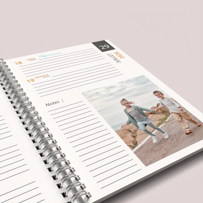 Agenda photo personnalisé