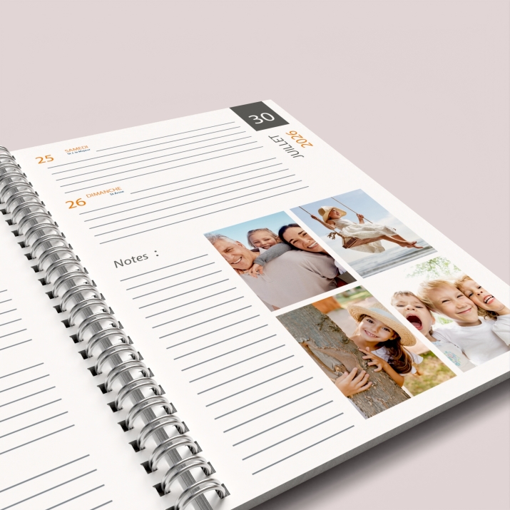 Agenda photo personnalisé