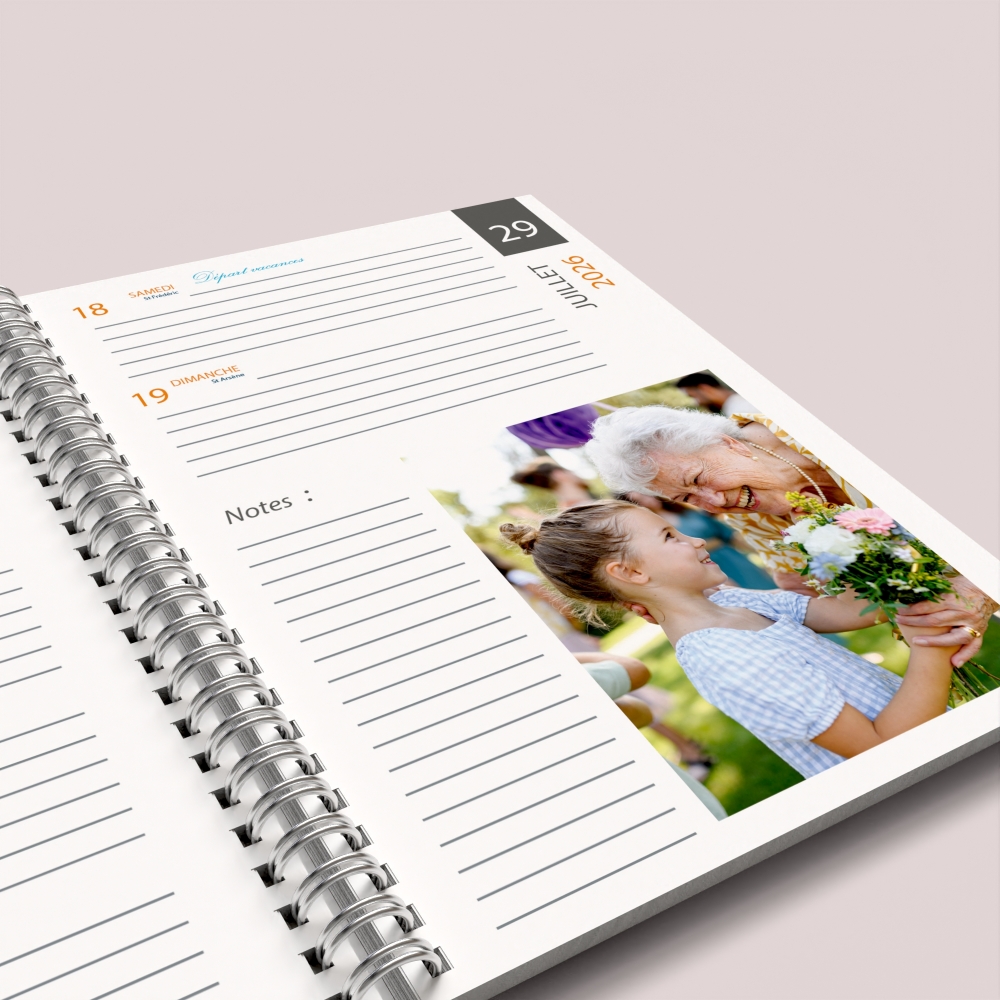 Agenda photo personnalisé