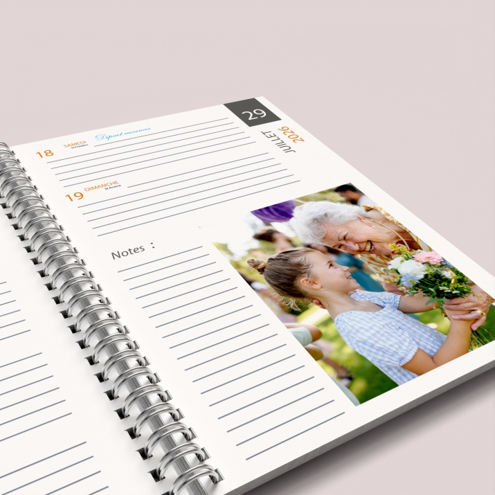 Agenda photo personnalisé