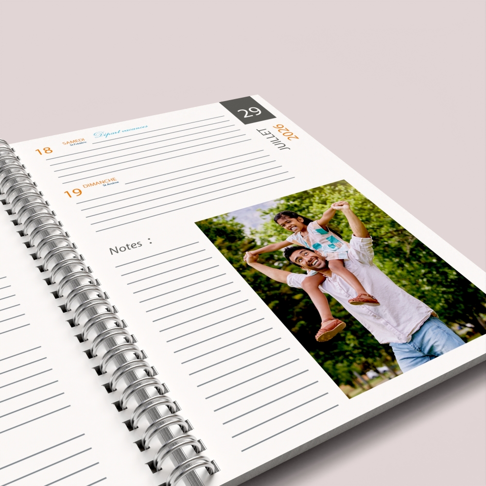 Agenda photo personnalisé