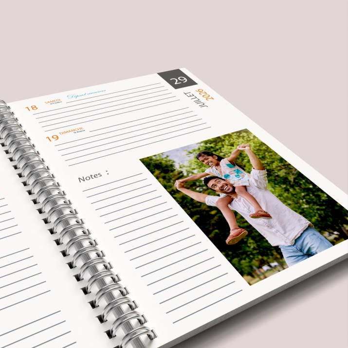 Agenda photo personnalisé