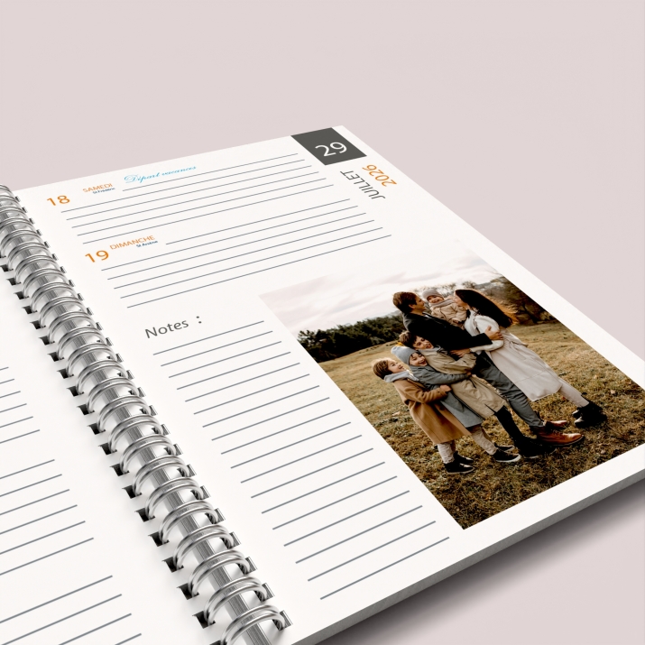 Agenda photo personnalisé