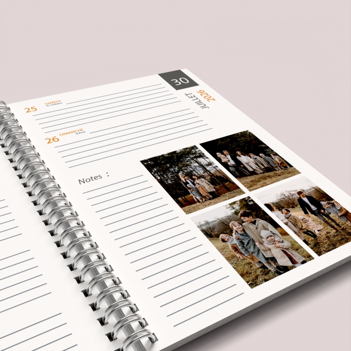 Agenda photo personnalisé