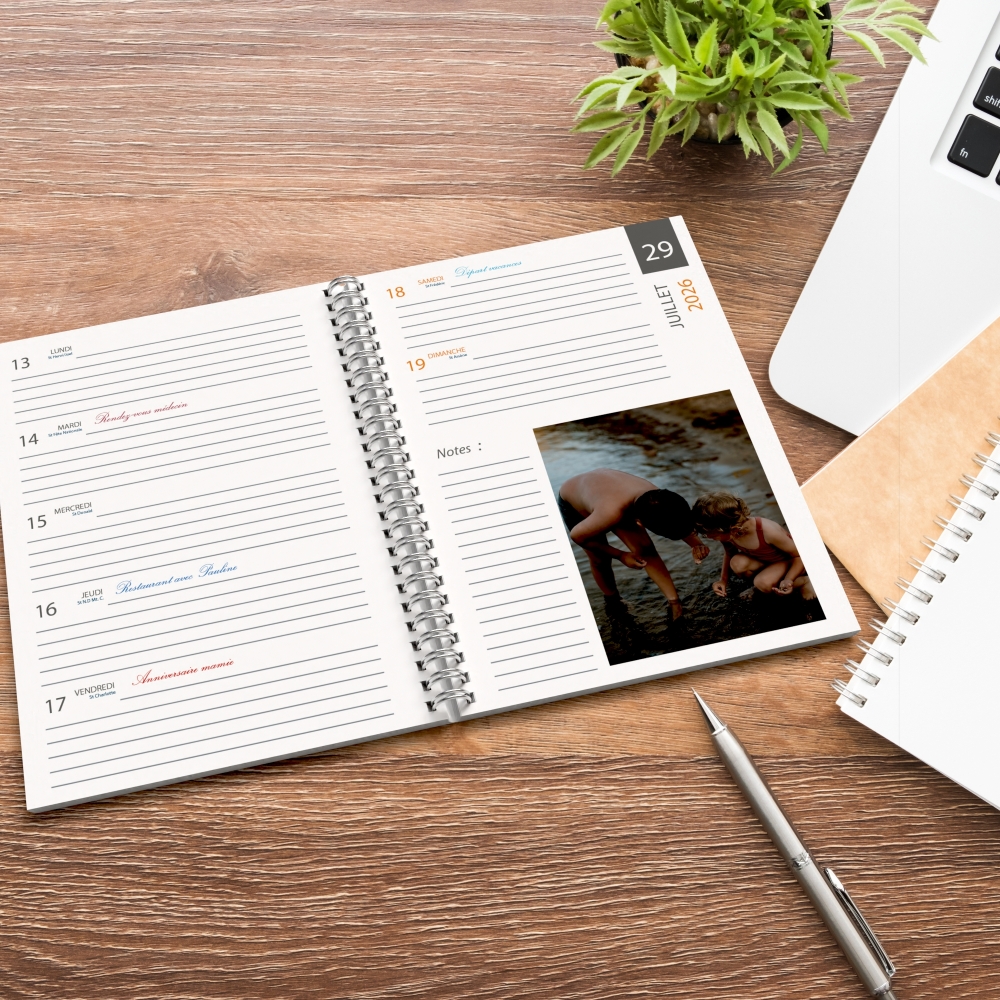 Agenda photo personnalisé